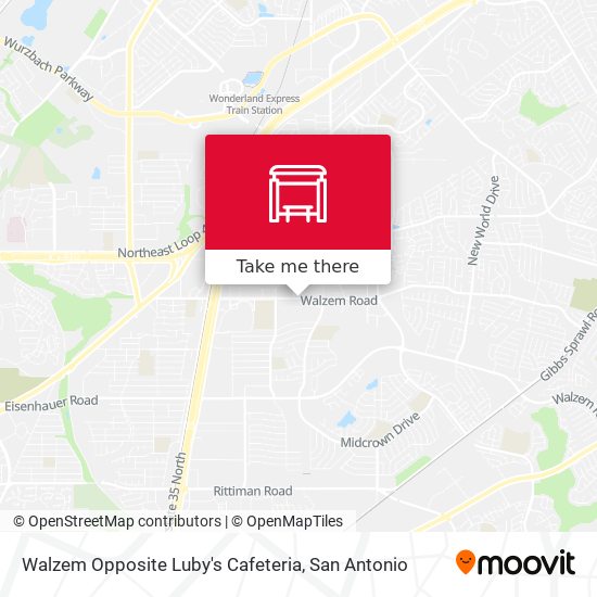 Mapa de Walzem Opposite Luby's Cafeteria