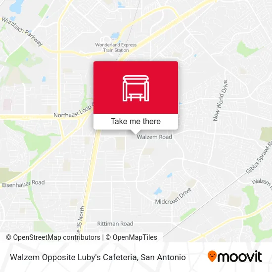 Walzem Opposite Luby's Cafeteria map