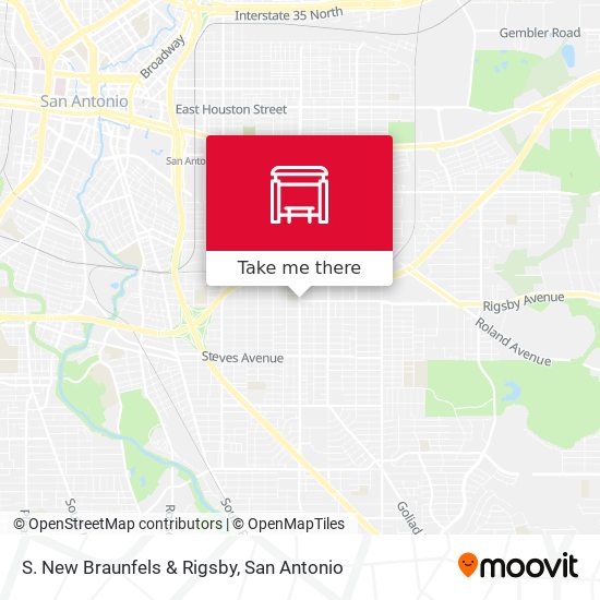 S. New Braunfels & Rigsby map