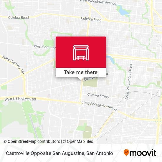 Castroville Opposite San Augustine map