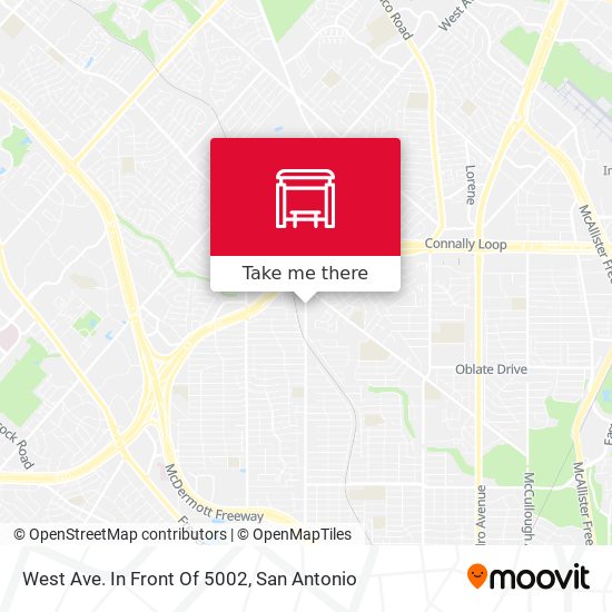 West Ave. In Front Of 5002 map