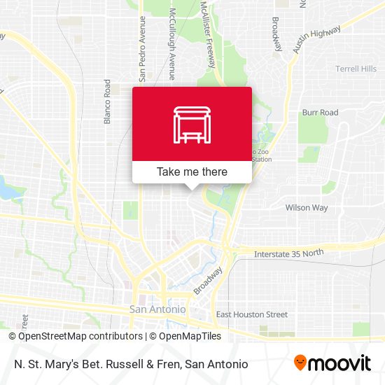 Mapa de N. St. Mary's Bet. Russell & Fren