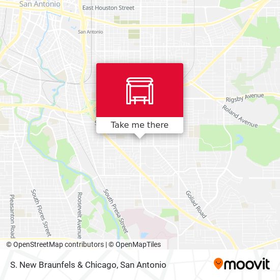 S. New Braunfels & Chicago map