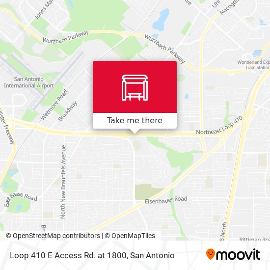 Loop 410 E Access Rd. at 1800 map