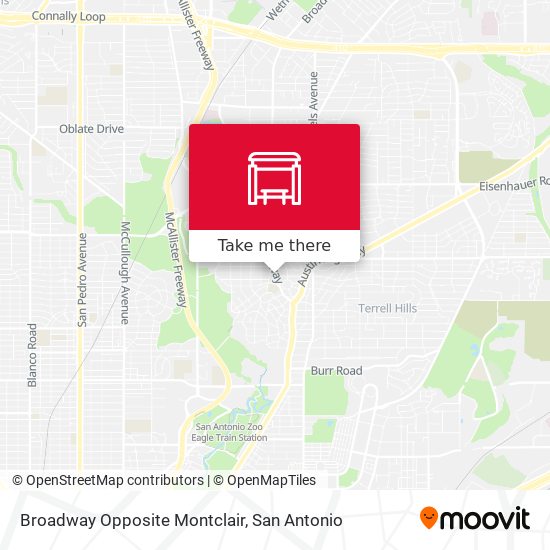 Mapa de Broadway Opposite Montclair