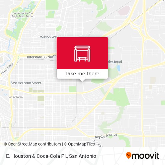 E. Houston & Coca-Cola Pl. map