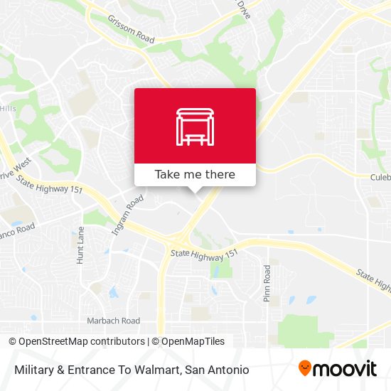 Military & Entrance To Walmart map