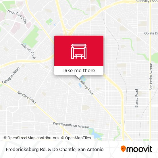 Fredericksburg Rd. & De Chantle map