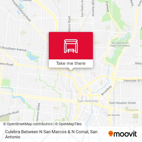 Culebra Between N San Marcos & N Comal map