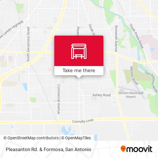 Pleasanton Rd. & Formosa map