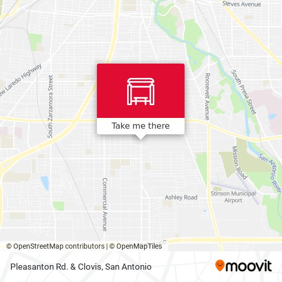 Pleasanton Rd. & Clovis map