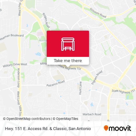 Mapa de Hwy. 151 E. Access Rd. & Classic
