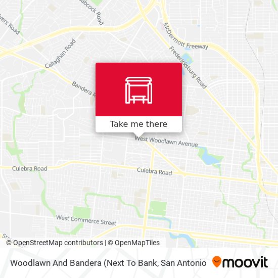 Woodlawn And Bandera map