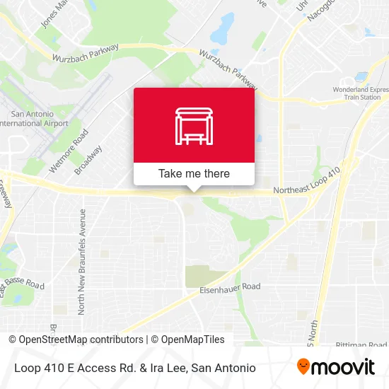 Loop 410 E Access Rd. & Ira  Lee map