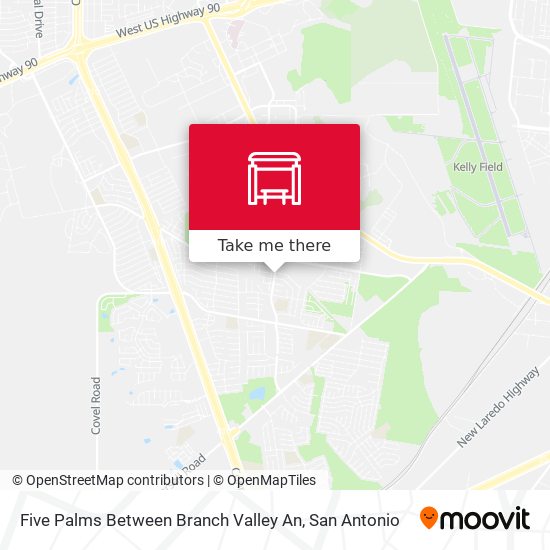 Five Palms Between Branch Valley An map