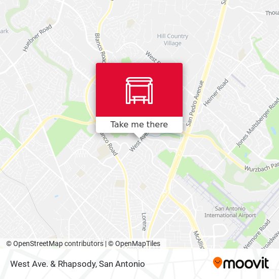 West Ave. & Rhapsody map
