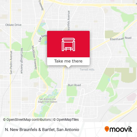 Mapa de N. New Braunfels & Bartlet