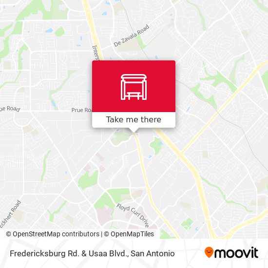 Mapa de Fredericksburg Rd. & Usaa Blvd.