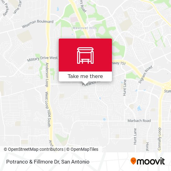 Potranco & Fillmore Dr map
