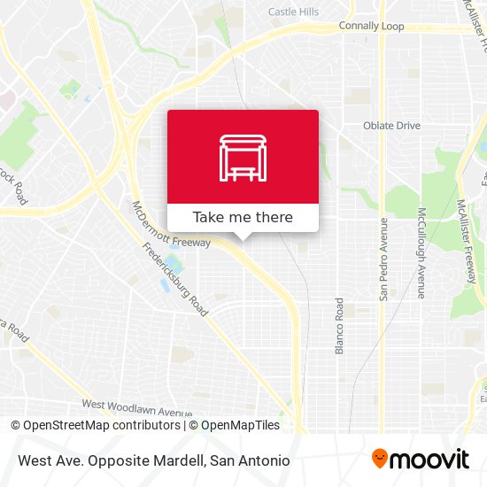 West Ave. Opposite Mardell map