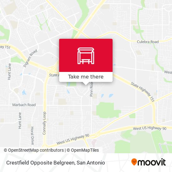 Crestfield Opposite Belgreen map