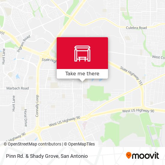 Pinn Rd. & Shady Grove map