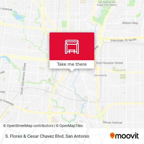 S. Flores & Cesar Chavez Blvd map