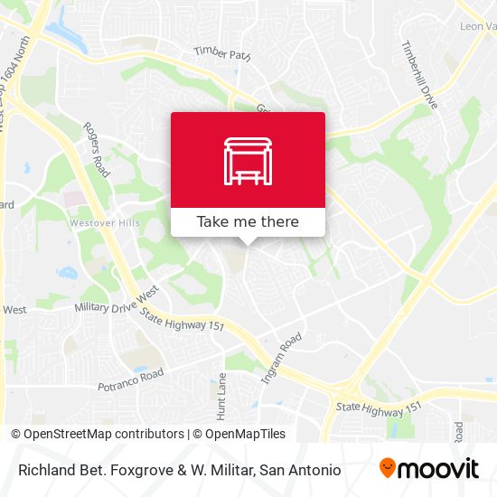 Mapa de Richland Bet. Foxgrove & W. Militar