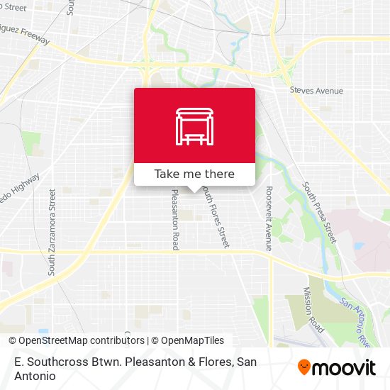 Mapa de E. Southcross Btwn. Pleasanton & Flores