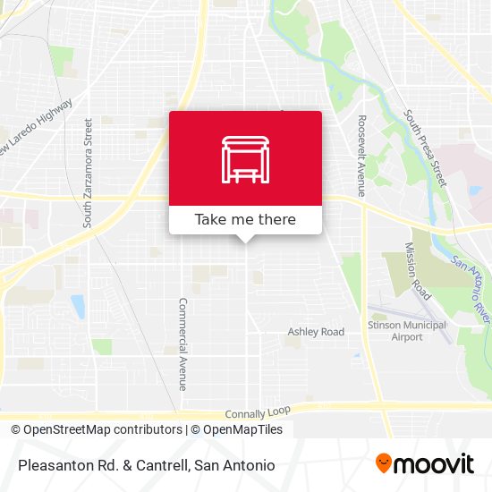 Pleasanton Rd. & Cantrell map