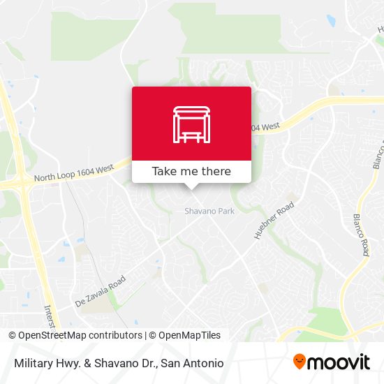 Military Hwy. & Shavano Dr. map