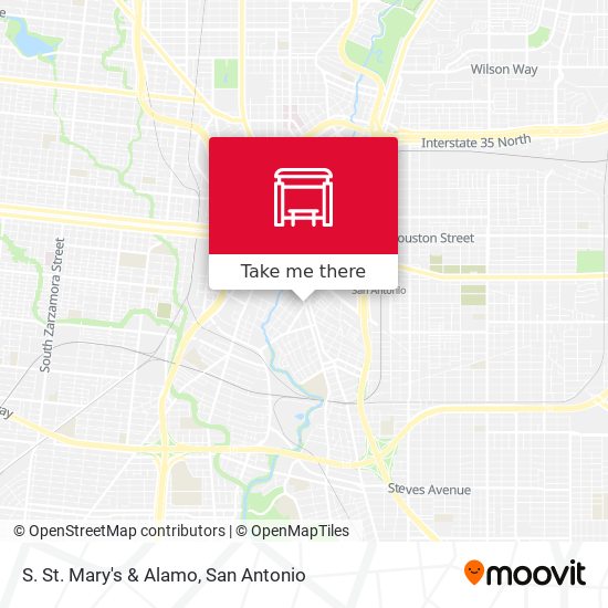 S. St. Mary's & Alamo map