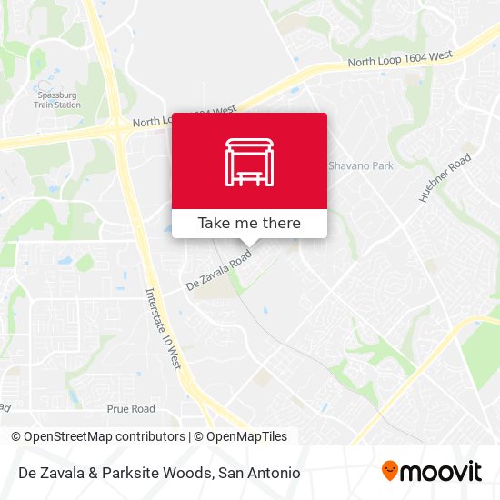Mapa de De Zavala & Parksite Woods