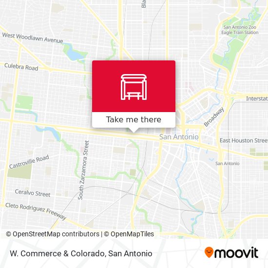 W. Commerce & Colorado map