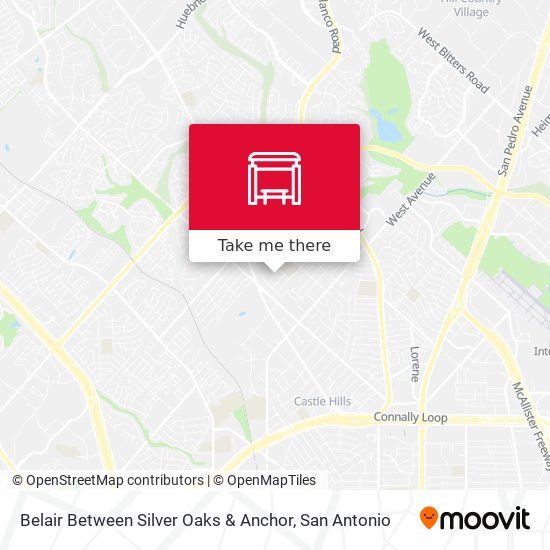 Belair Between Silver Oaks & Anchor map