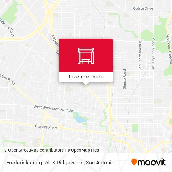 Fredericksburg Rd. & Ridgewood map