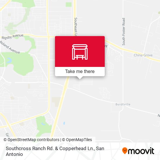 Southcross Ranch Rd. & Copperhead Ln. map