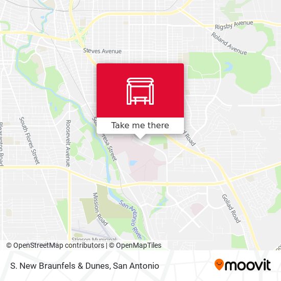 S. New Braunfels & Dunes map