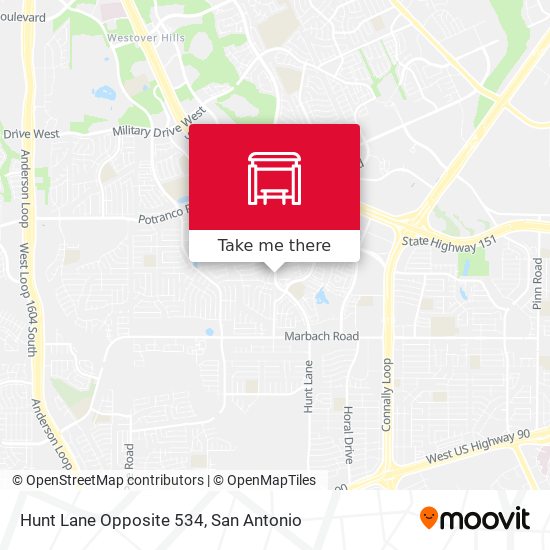 Hunt Lane Opposite 534 map