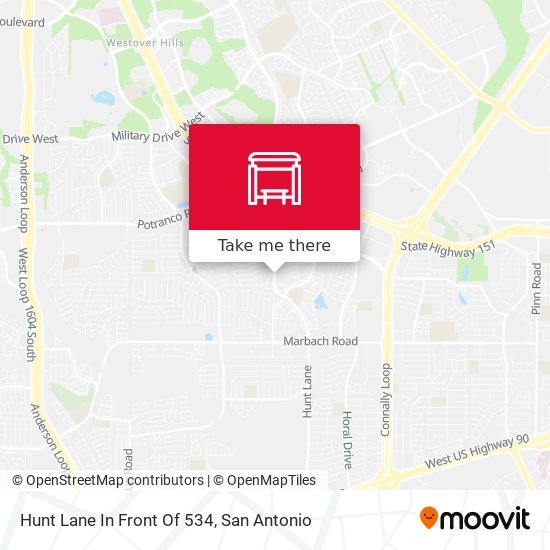 Hunt Lane In Front Of 534 map