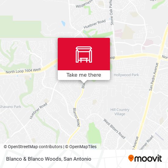 Blanco & Blanco Woods map