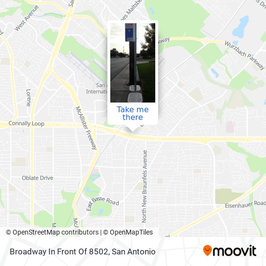 Broadway In Front Of 8502 map