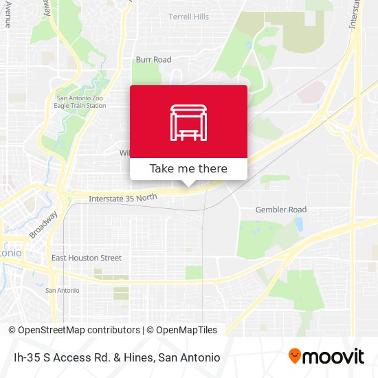 Ih-35 S Access Rd. & Hines map