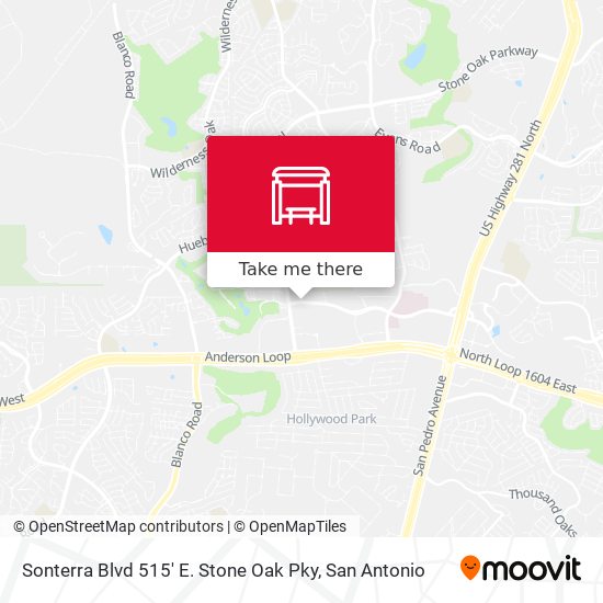 Mapa de Sonterra Blvd 515' E. Stone Oak Pky
