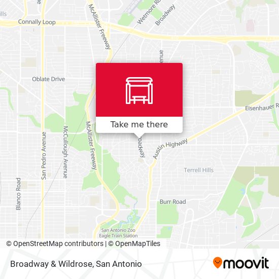 Broadway & Wildrose map