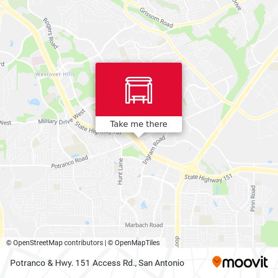 Potranco & Hwy. 151  Access Rd. map