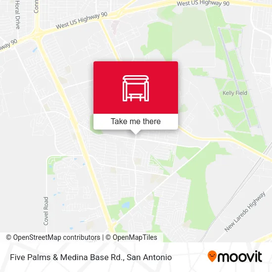 Mapa de Five Palms & Medina Base Rd.