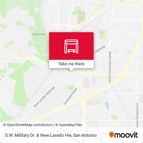 S.W. Military Dr. & New Laredo Hw map