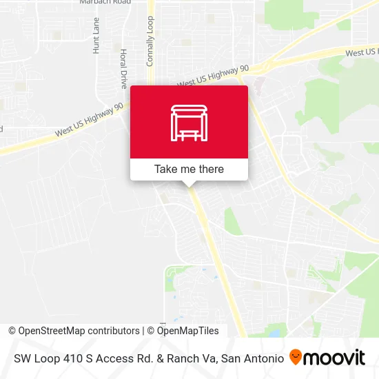 SW Loop 410 S Access Rd. & Ranch Va map