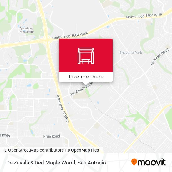 De Zavala & Red Maple Wood map
